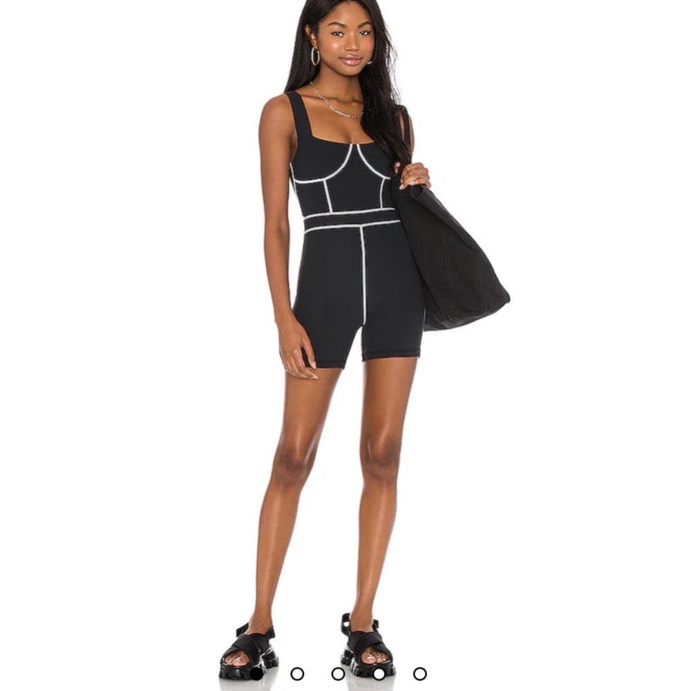WeWoreWhat Corset Bodysuit in Black SZ L